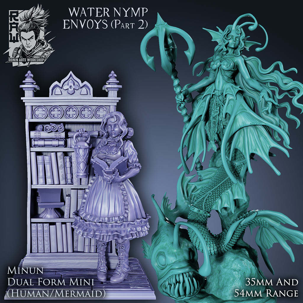 Resin Miniature - Minun The Scholar - Dual Form (Mermaid) Mini