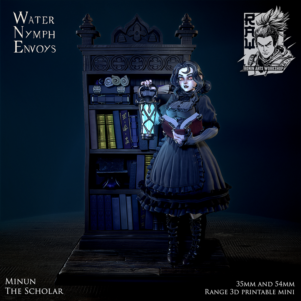 Resin Miniature - Minun The Scholar - Dual Form (Mermaid) Mini