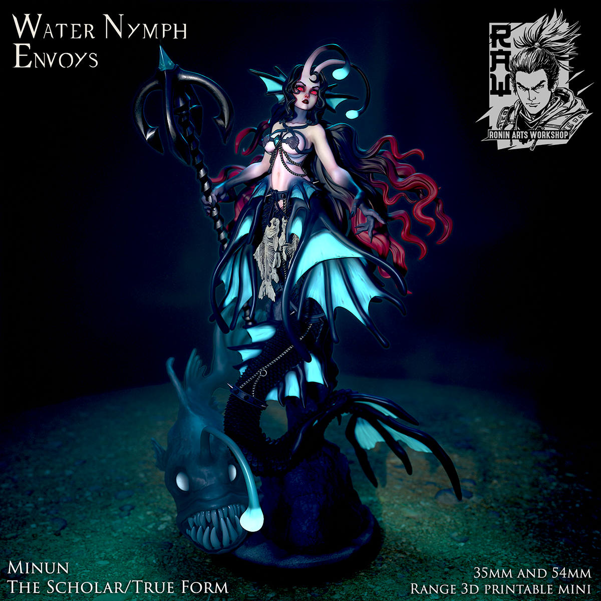 Resin Miniature - Minun The Scholar - Dual Form (Mermaid) Mini