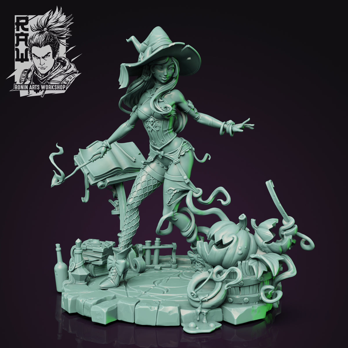 Resin Miniature - The Pumpkin Witch