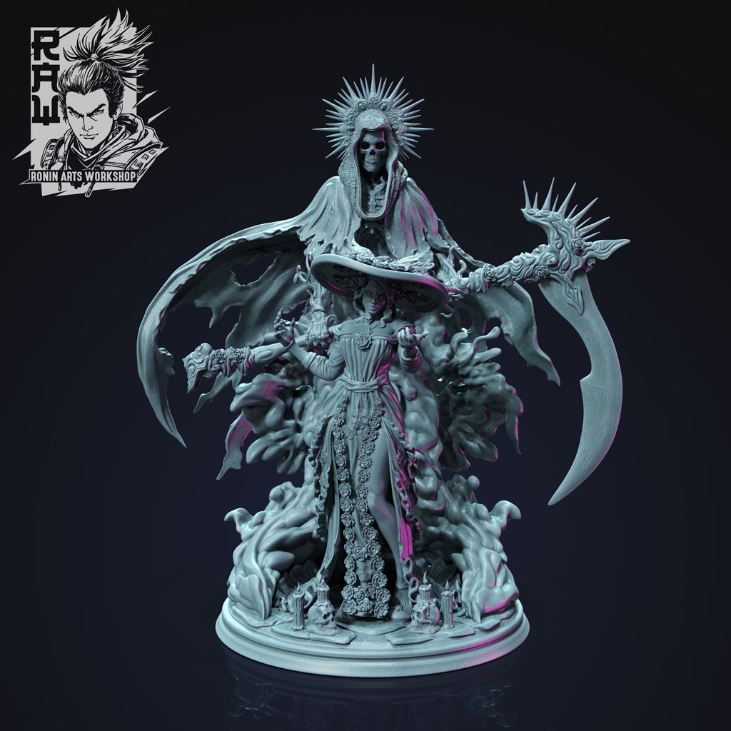 Resin Miniature - Countess Florentina - Dia de Muertos Catrina+Reaper