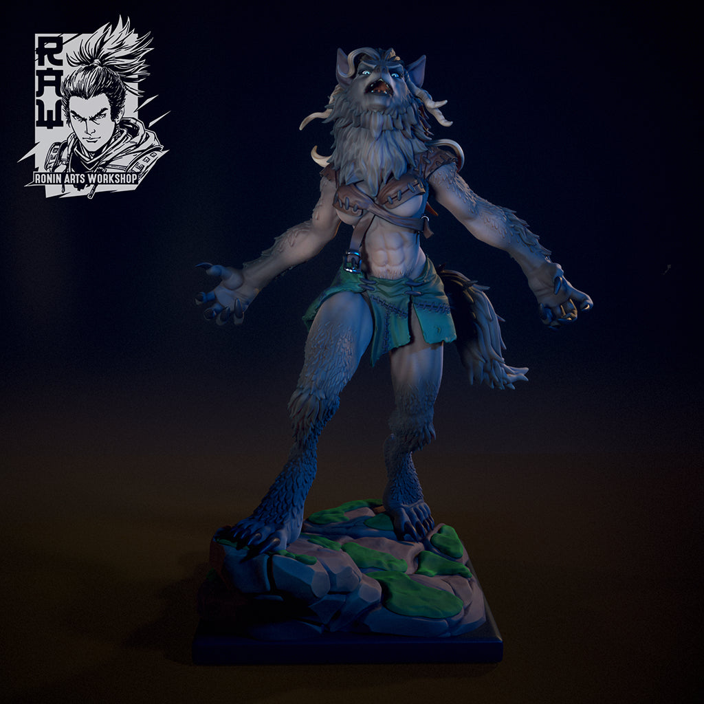 Resin Miniature - Nadia The Lycan Pathfinder - Dual Form Mini