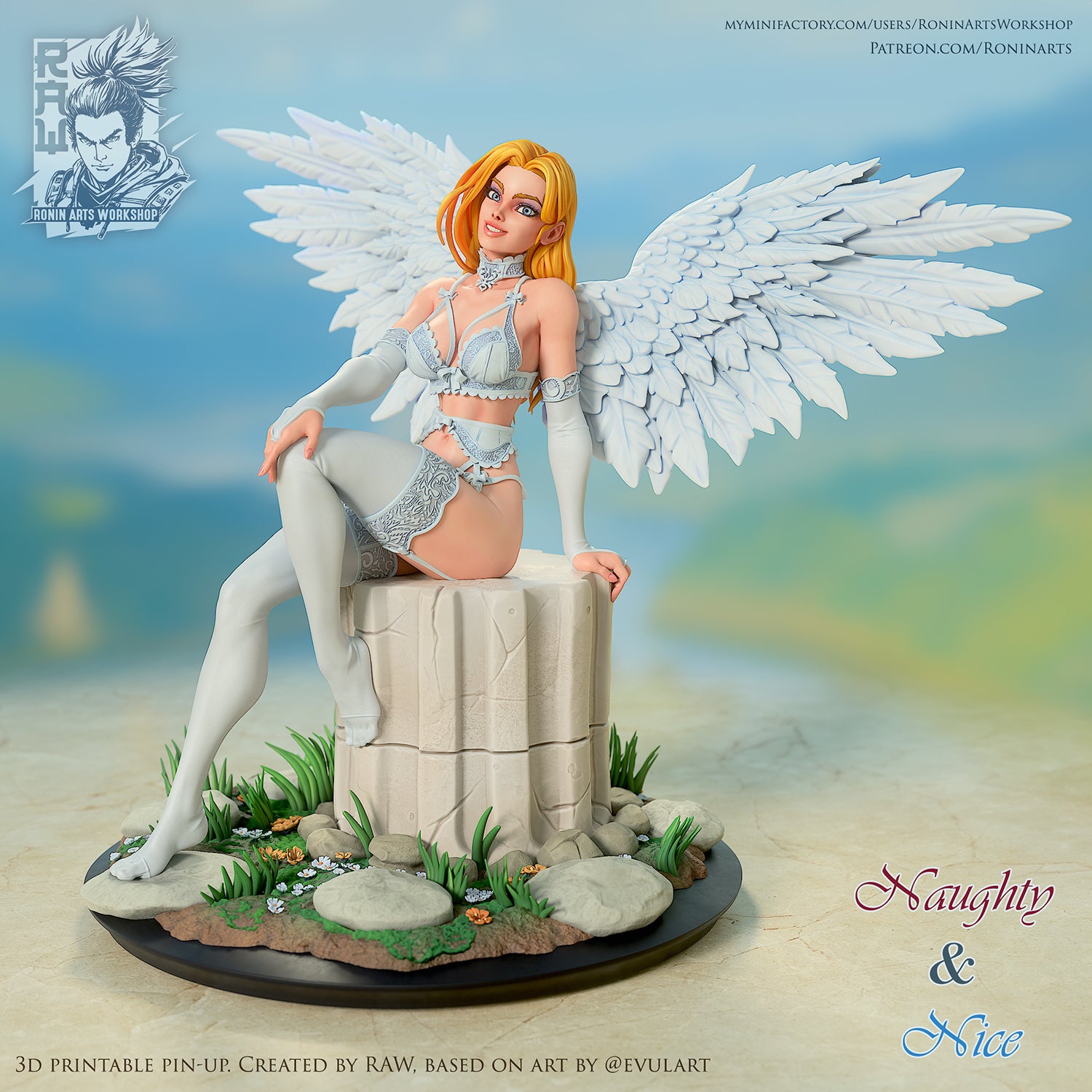 Resin Miniature - Naughty and Nice - Double Pin-Up Kit