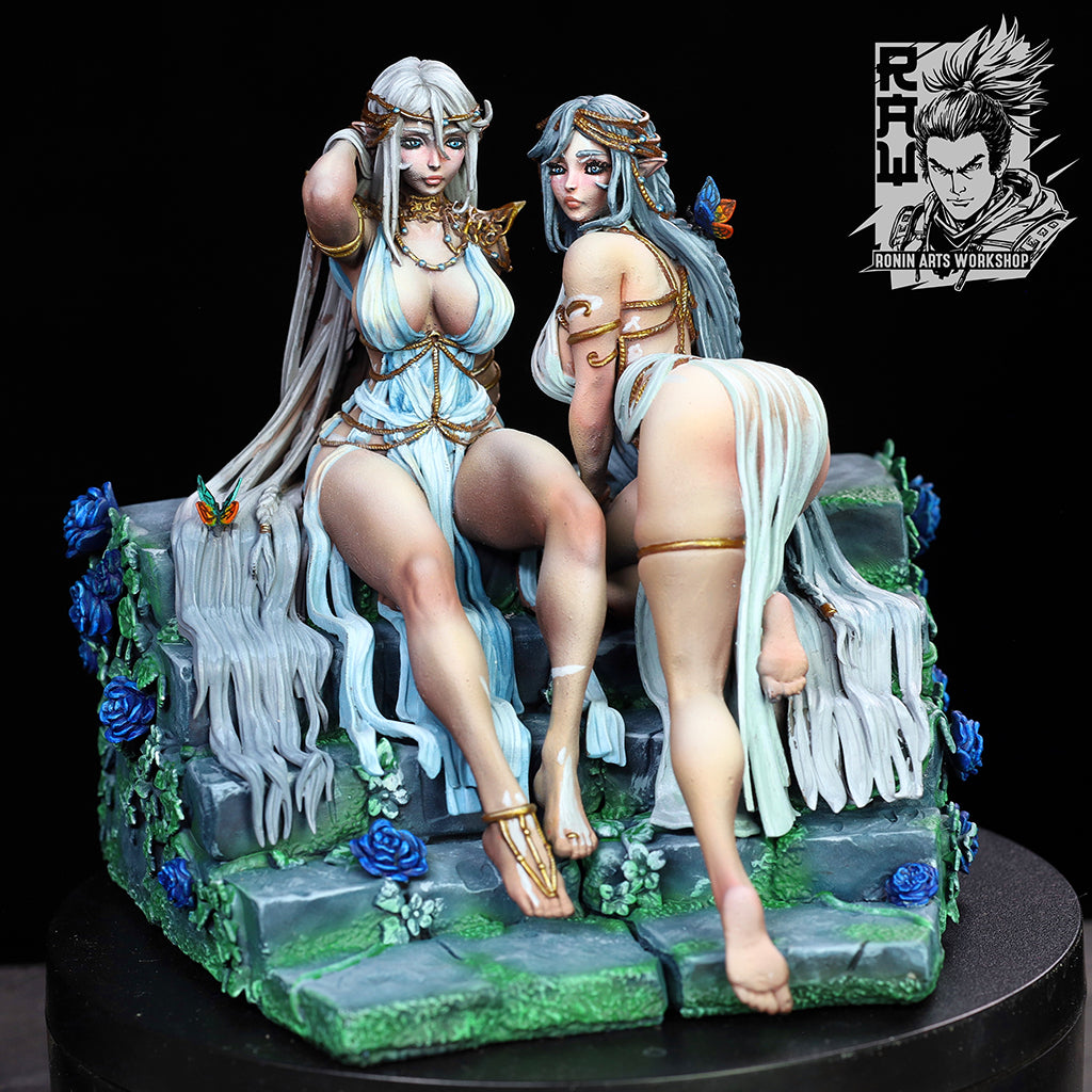 Resin Miniature - Ridia and Chrysi - Double Pin-Up Set