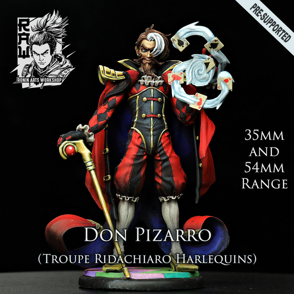 Resin Miniature - Don Pizarro - Harlequin Troupe Leader