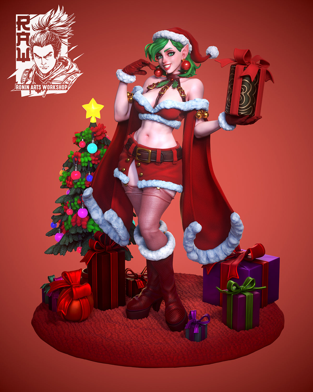 Resin Miniature - Polina (Xmas Elf) Pin Up