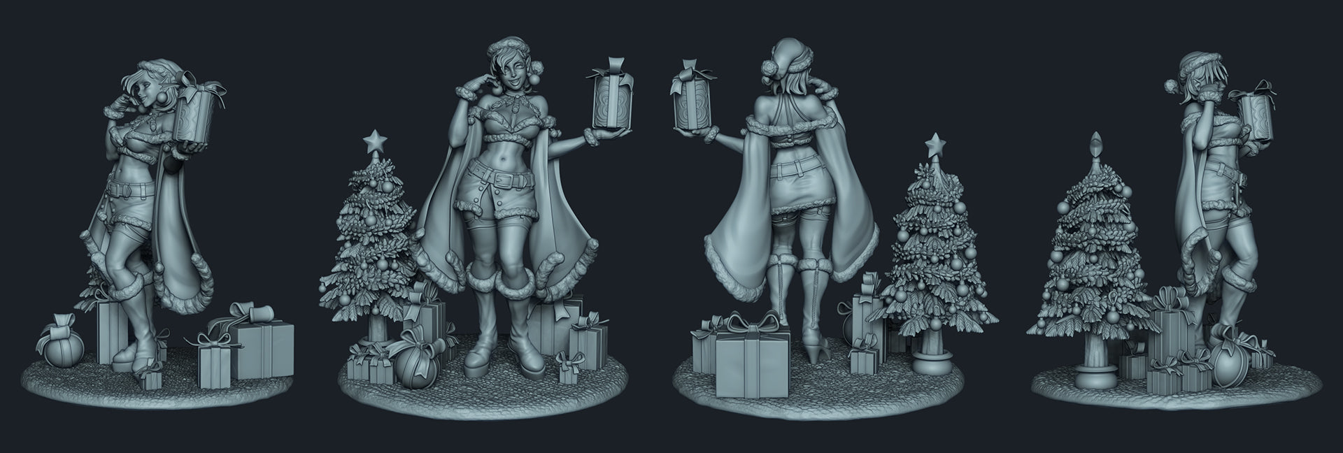 Resin Miniature - Polina (Xmas Elf) Pin Up