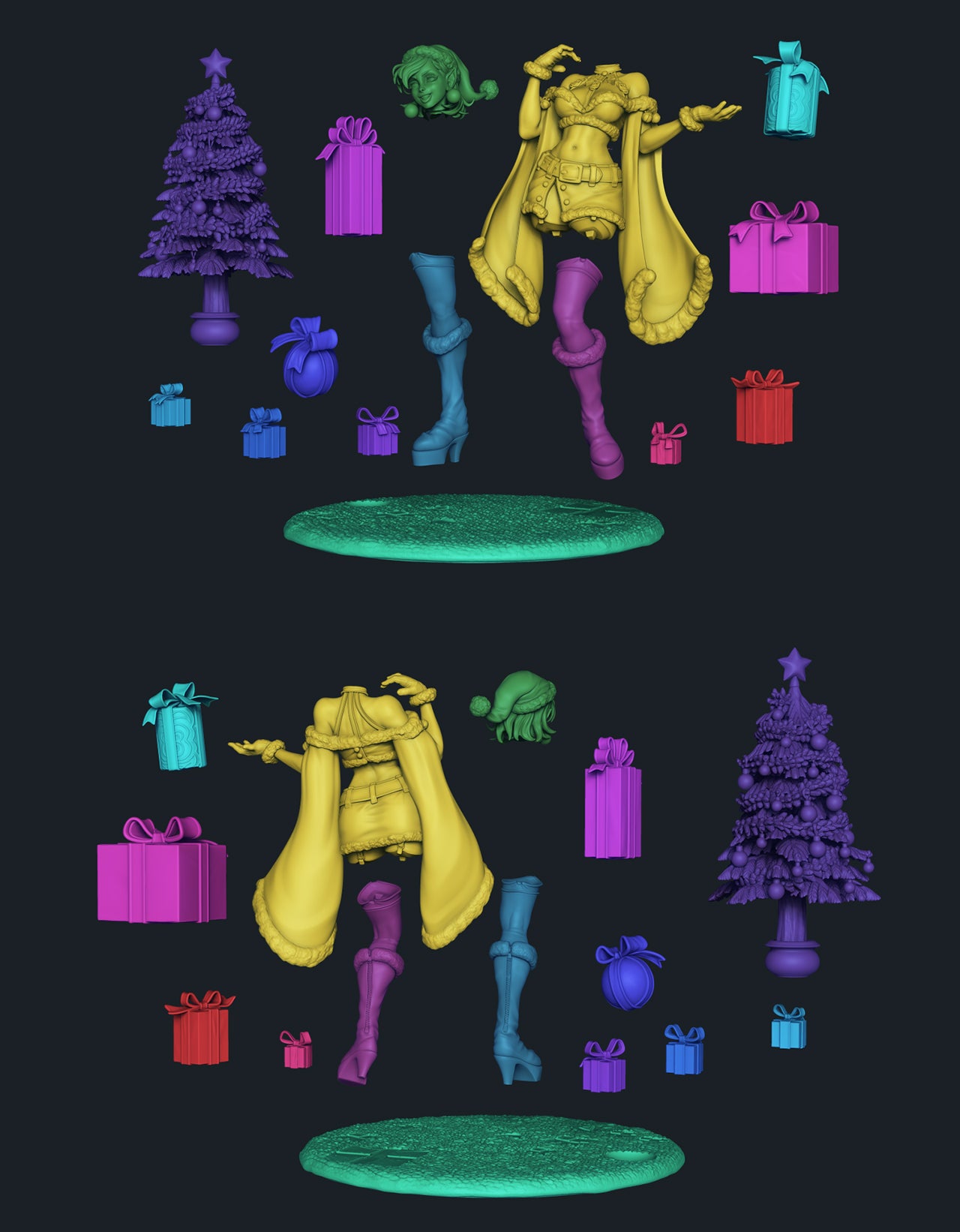 Resin Miniature - Polina (Xmas Elf) Pin Up