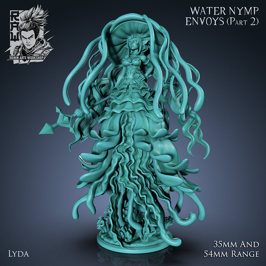 Resin Miniature - Lyda The Conjurer - Dual Form (Mermaid) Mini