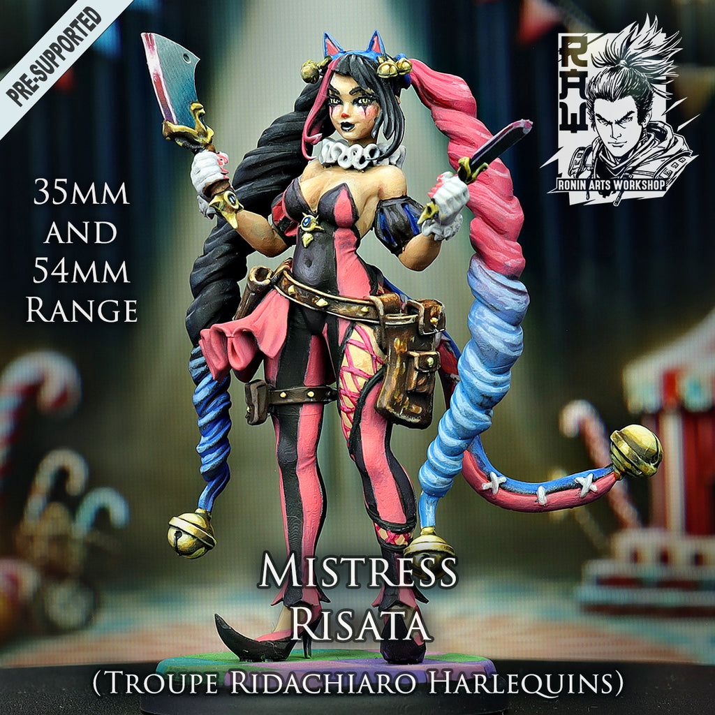 Resin Miniature - Mistress Risata - Harlequin Assassin
