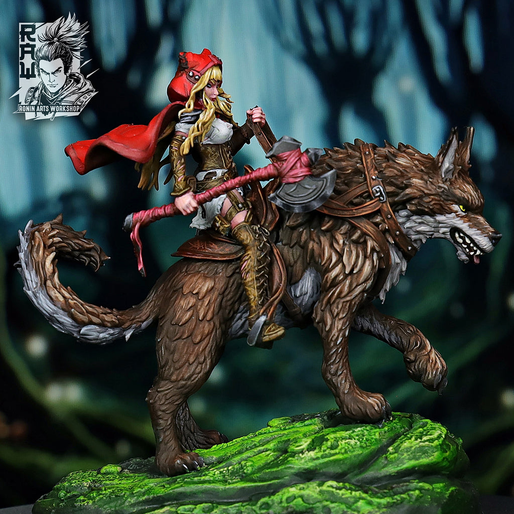 Resin Miniature - Rosa and Cesaire - Red Riding Hood and Wolf