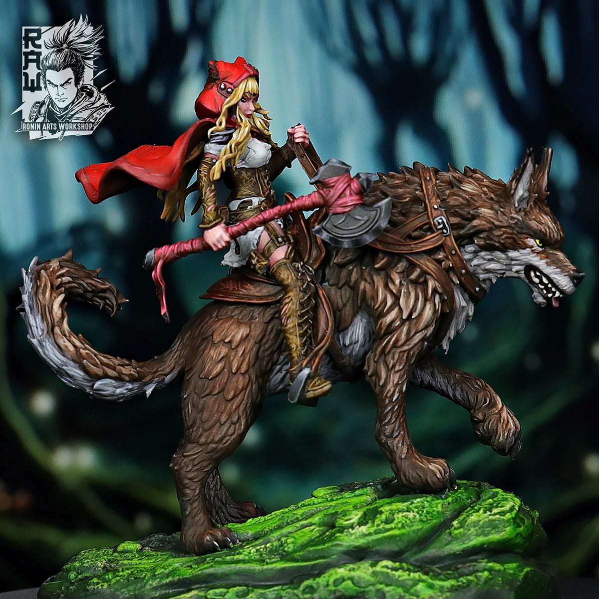 Resin Miniature - Rosa and Cesaire - Red Riding Hood and Wolf