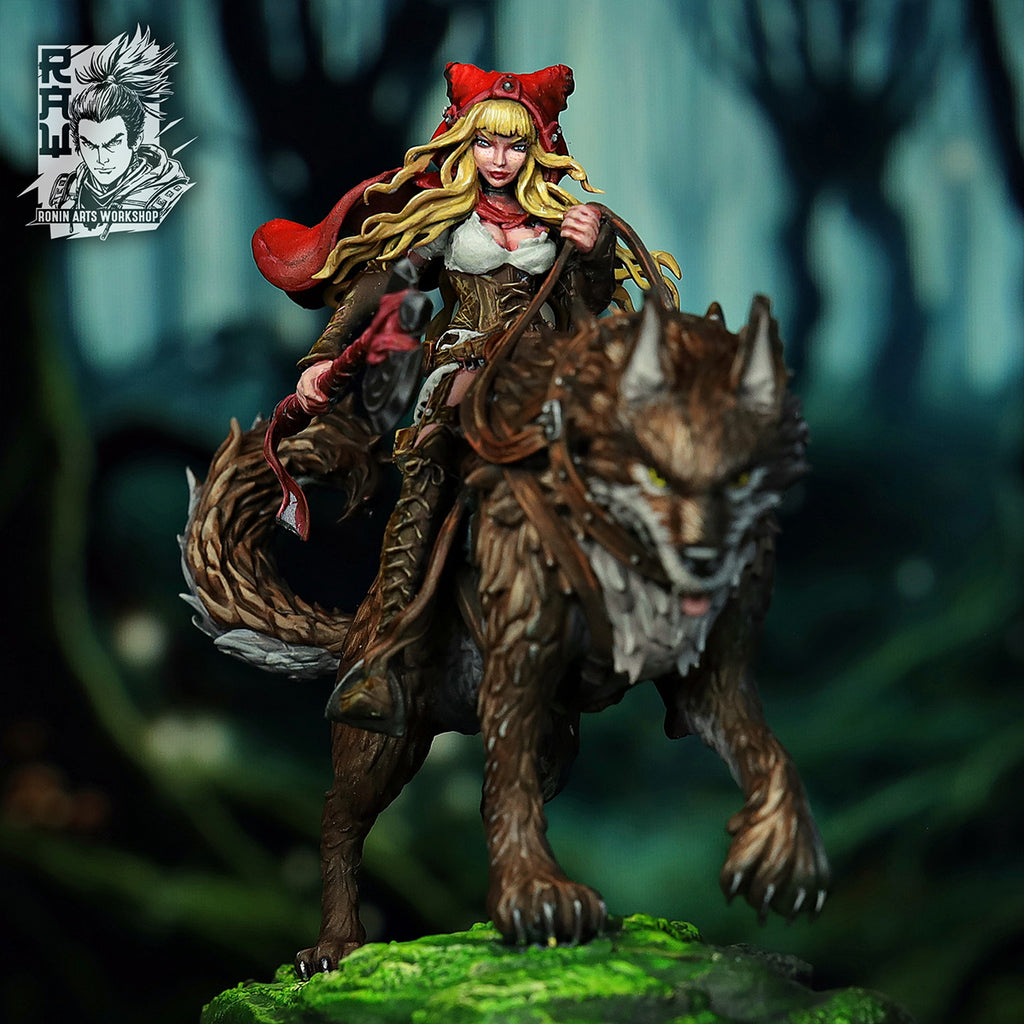 Resin Miniature - Rosa and Cesaire - Red Riding Hood and Wolf
