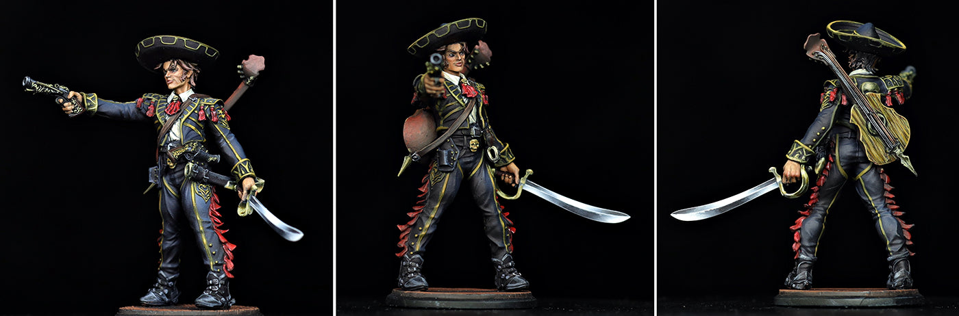 Resin Miniature - Santiago The Dead Aim - Dia De Muertos Pistolero