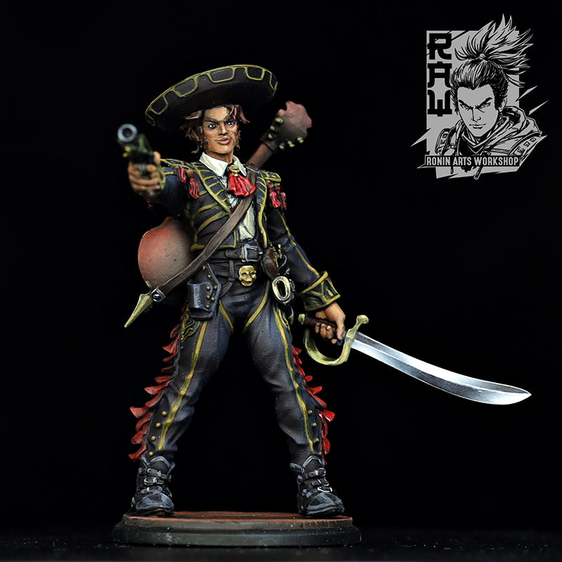Resin Miniature - Santiago The Dead Aim - Dia De Muertos Pistolero