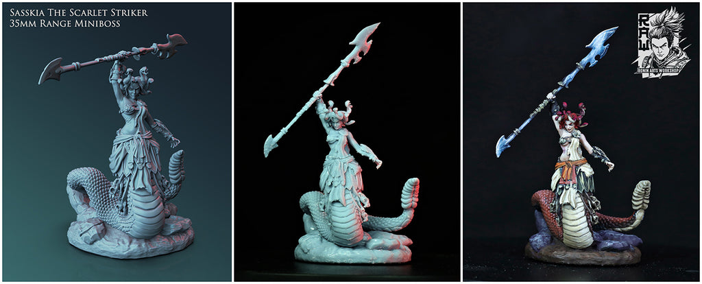 Resin Miniature - Sasskia The Scarlet Stryker