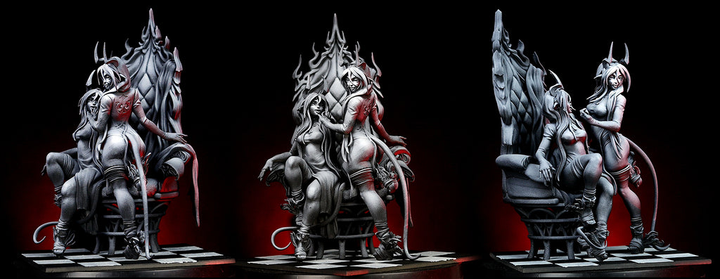 Resin Miniature - Saya and Tina double Pin Up set