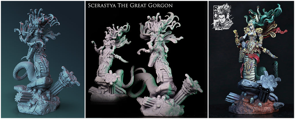 Resin Miniature - Scerastya The Great Gorgon