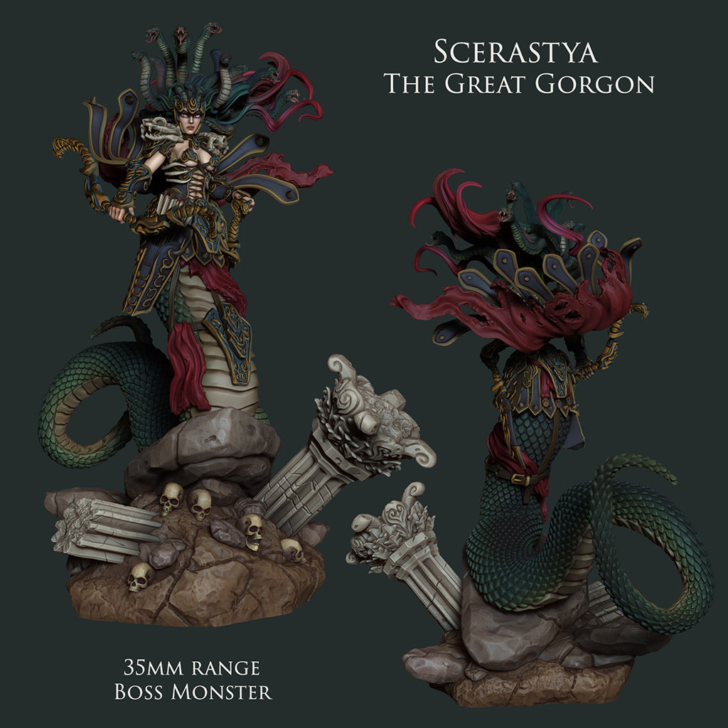 Resin Miniature - Scerastya The Great Gorgon