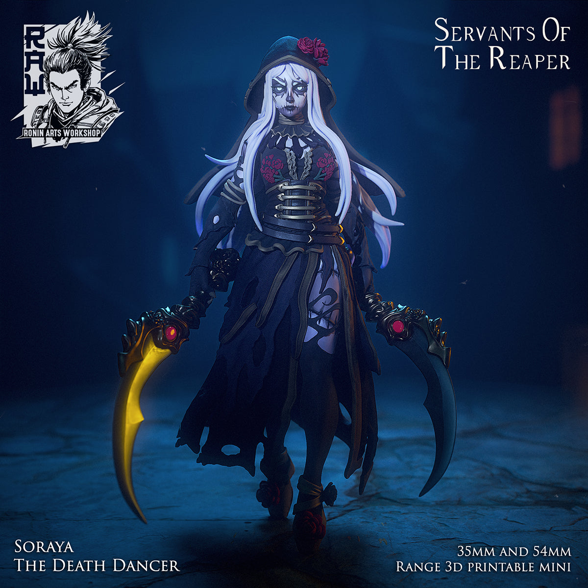 Resin Miniature - Soraya The Death Dancer - Dia De Muertos Catrina