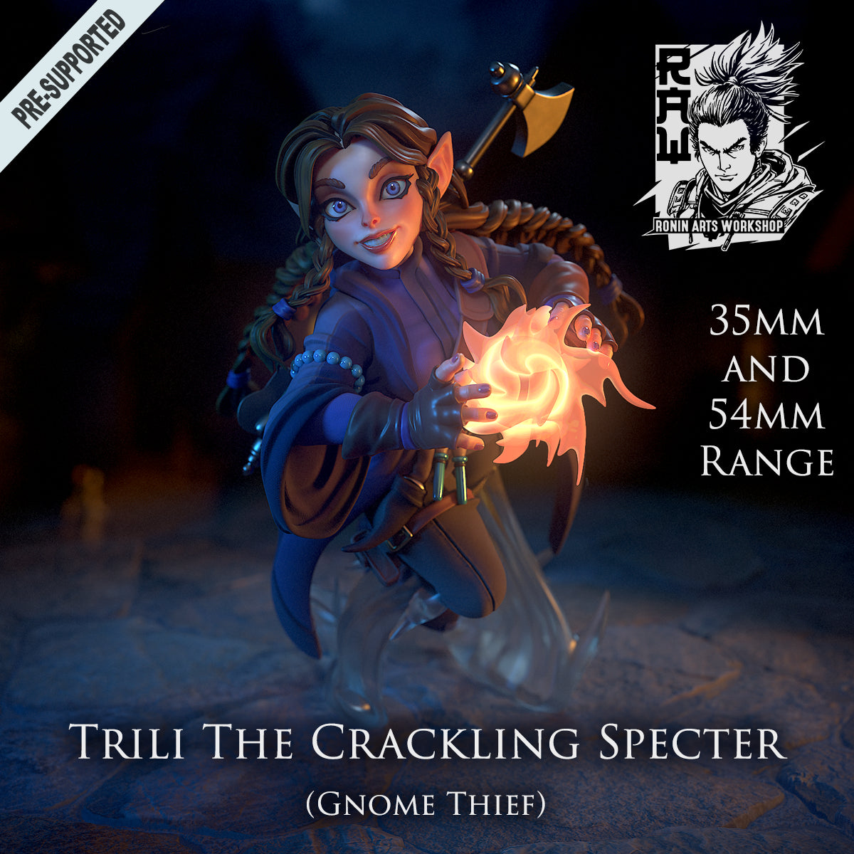 Resin Miniature - Trili - Female Gnome Thief