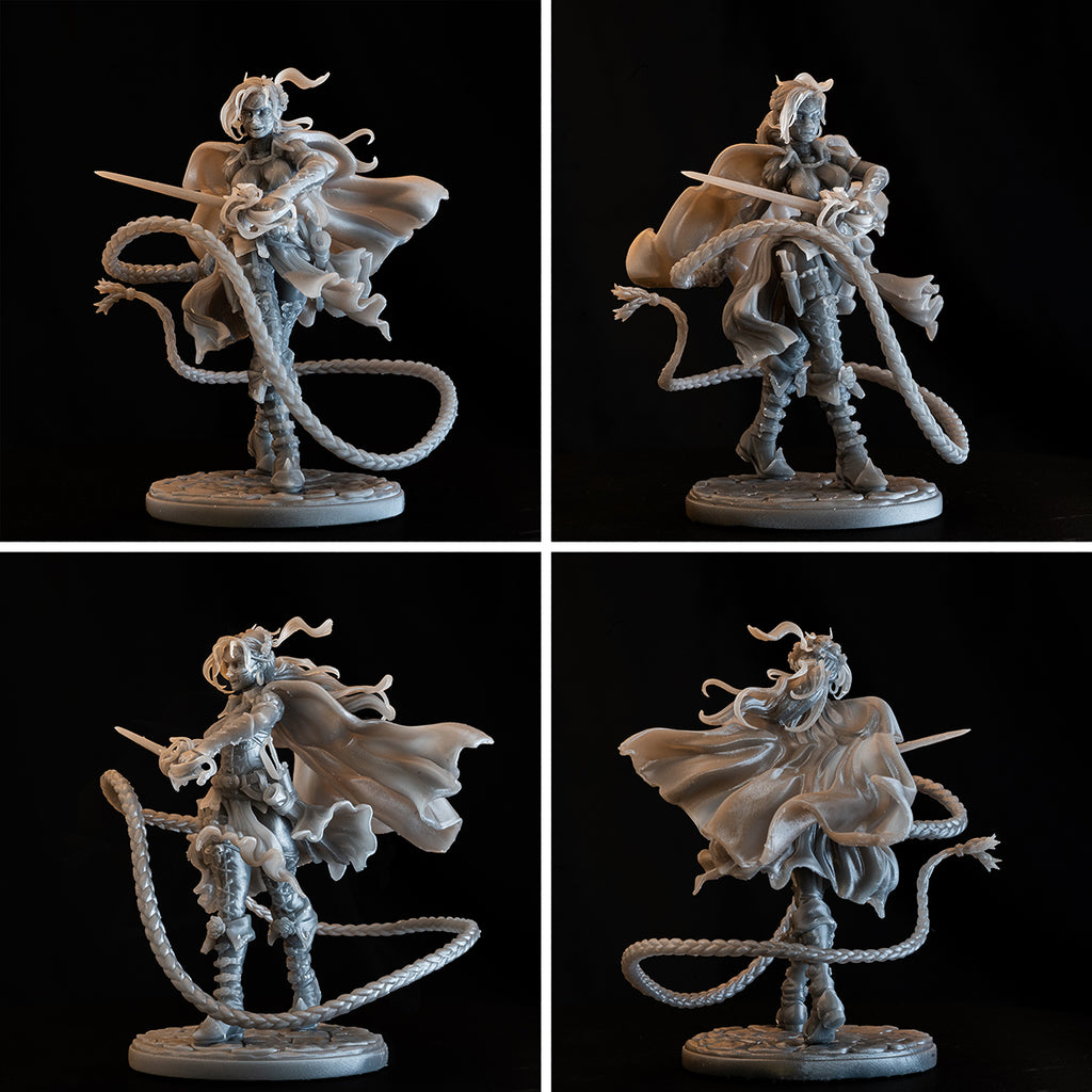 Resin Miniature - Valentina The Duskblade - Fencing Masked Vigilante