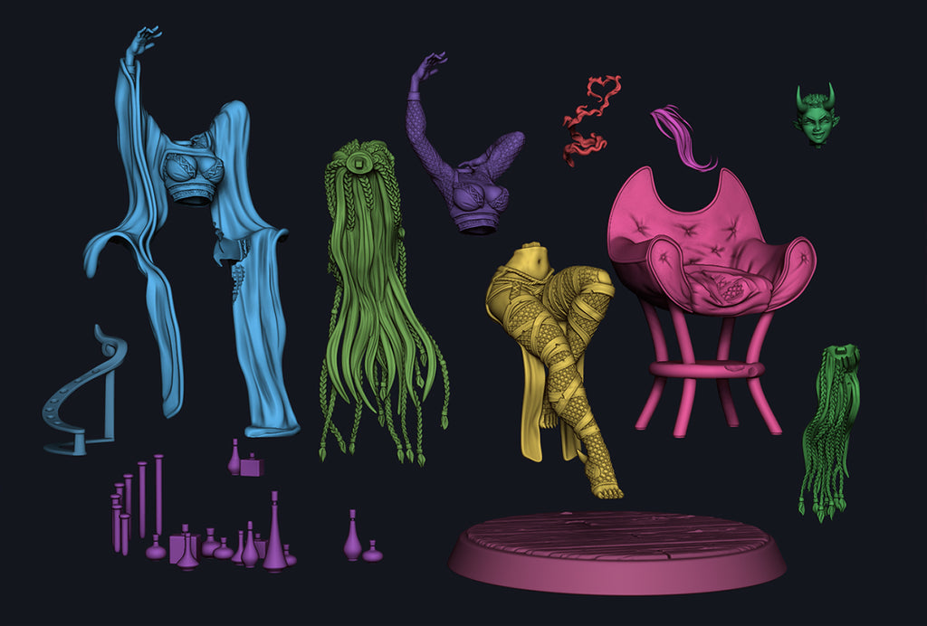 Resin Miniature - Violet Pin Up