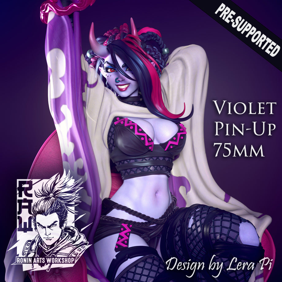 Resin Miniature - Violet Pin Up
