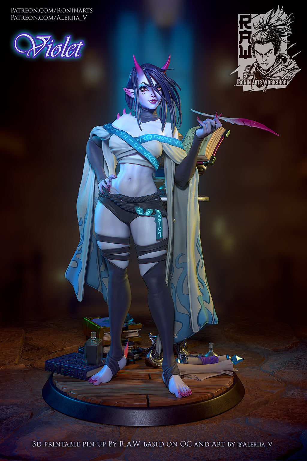 Resin Miniature - Violet (Pose 2)