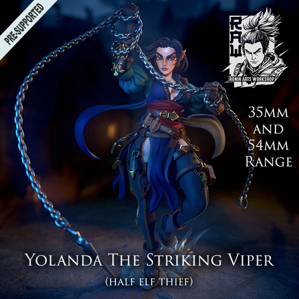 Resin Miniature - Yolanda - Female Elf Thief